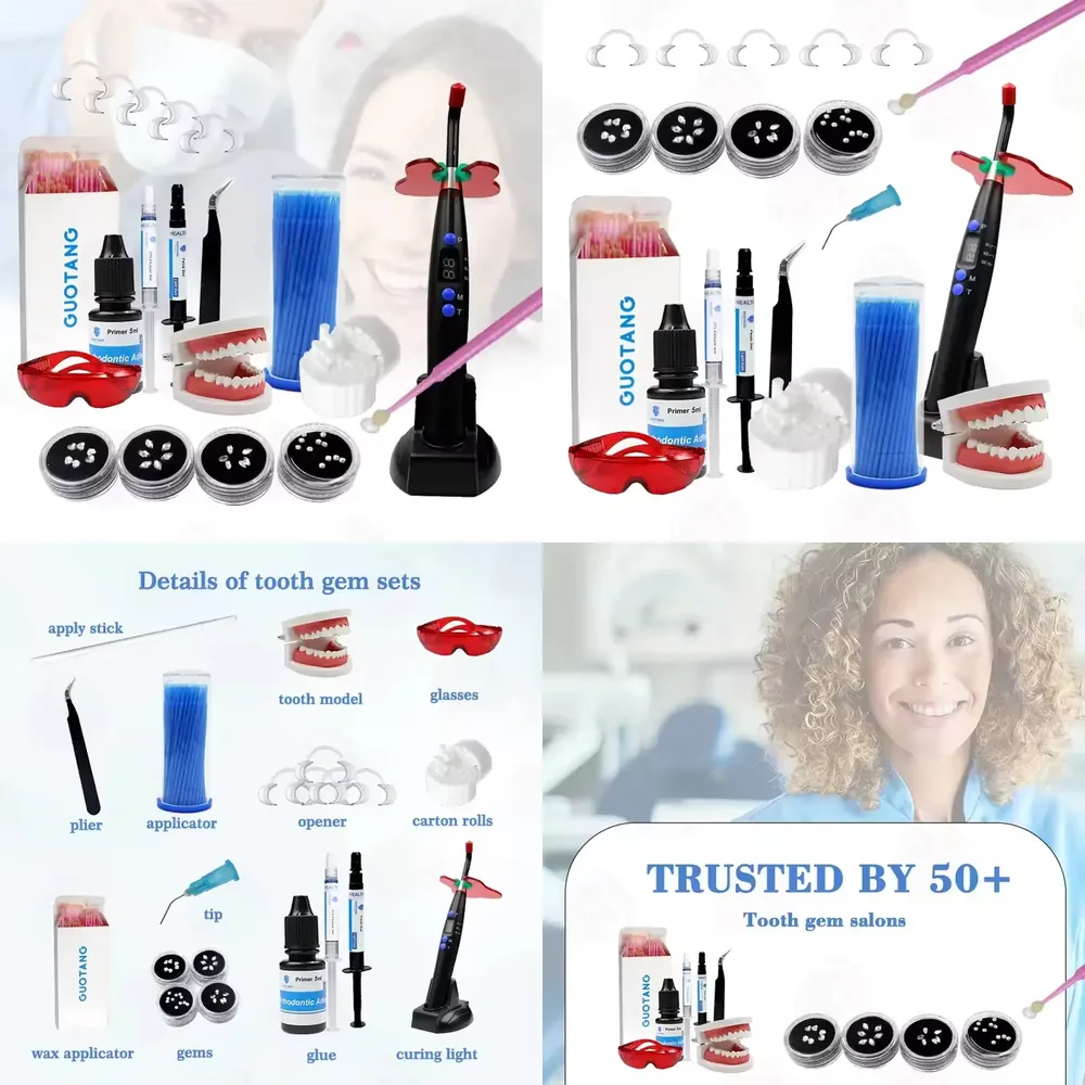 Teeth Whitening Kit With Light - 【CHIMU HOME】 Kit Professionale Fai-da-Te per