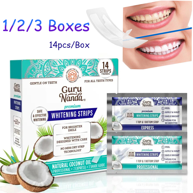 Teeth Whitening Serum - 14 Strisce Sbiancanti per Denti all'Olio