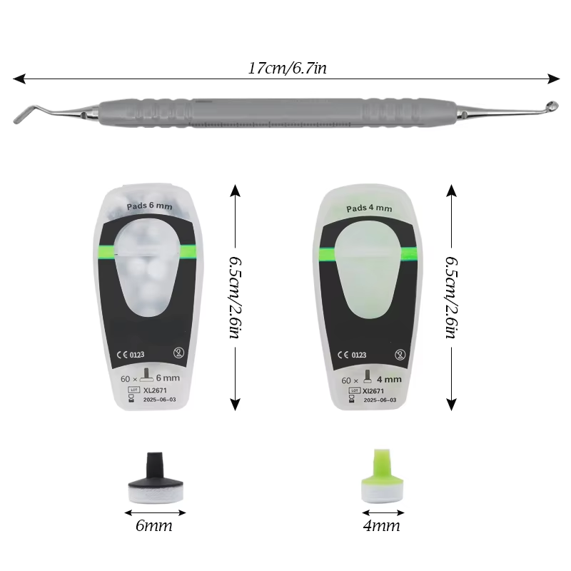 Teeth Whitening Kit With Light - Kit composito dentale con strumenti per