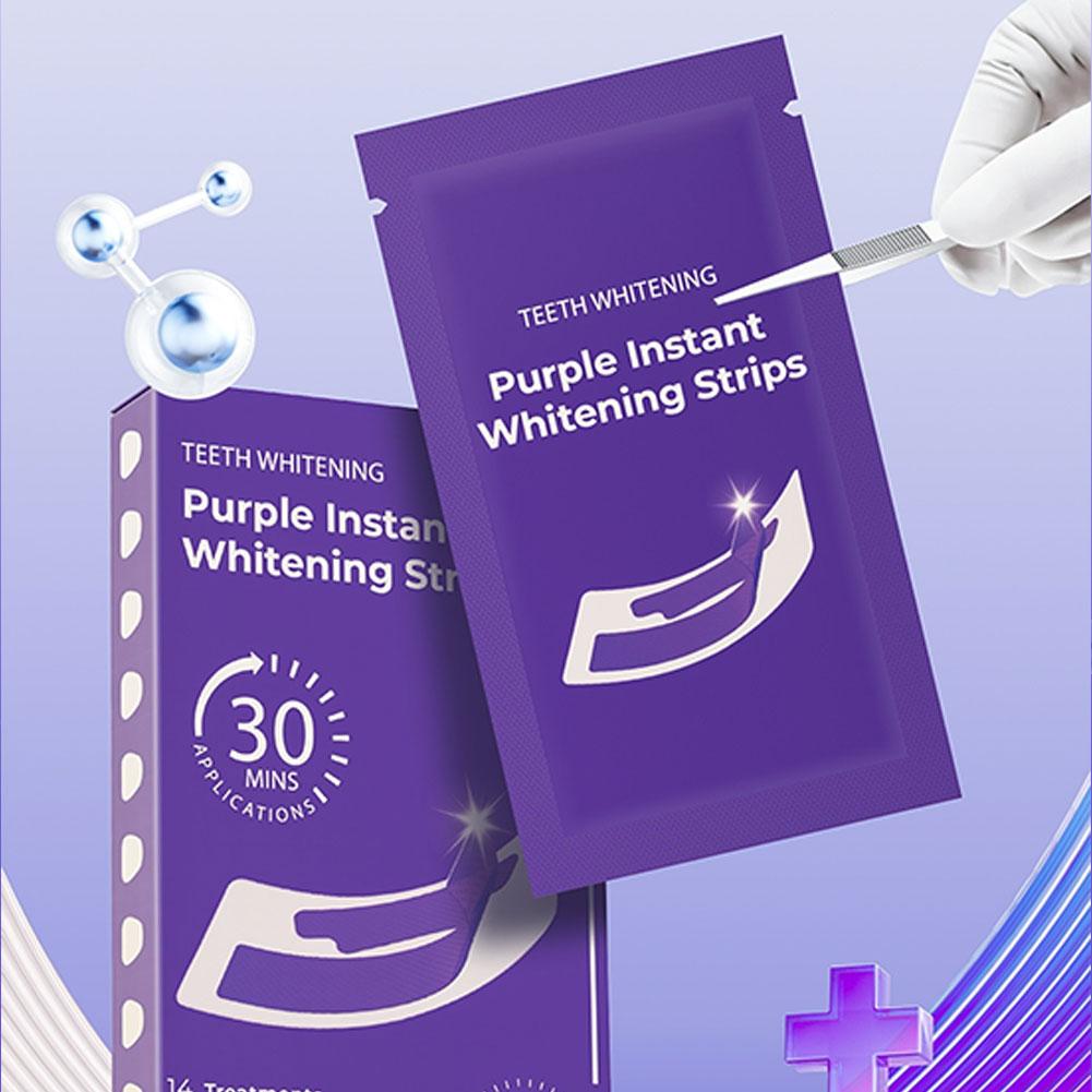 Teeth Whitening From Home - Strisce Sbiancanti per Denti V34 -