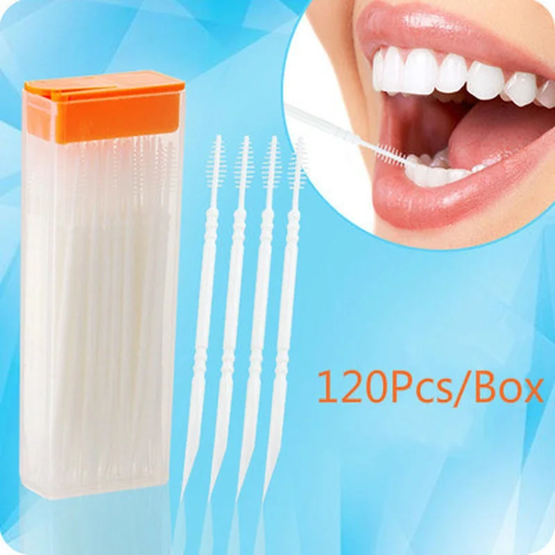 Dental Floss Picks - 100 pz spazzolino dentale a doppia