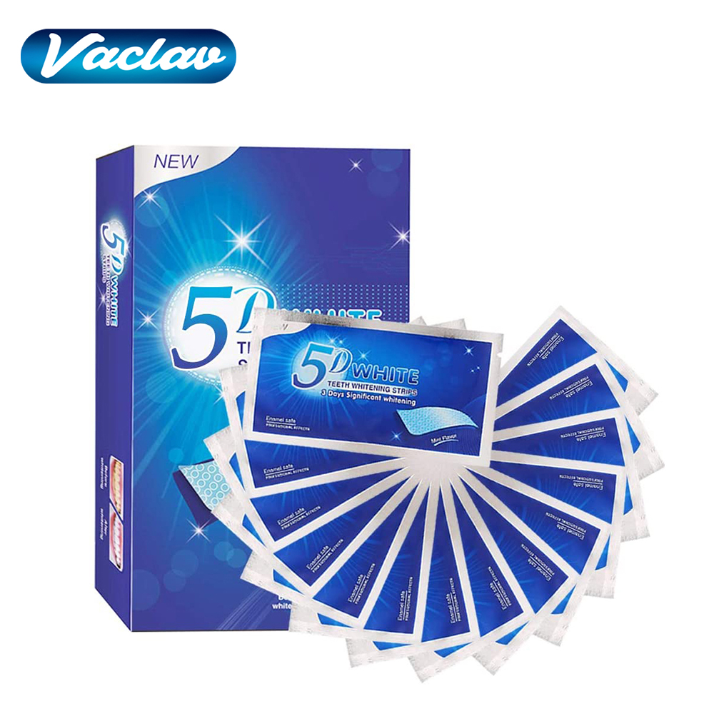 Teeth Whitening From Home - Strisce Sbiancanti 5D per Denti, Gel