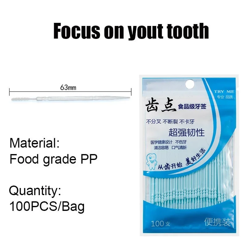 100PCS Spazzolino dentale a do - Dental Floss Picks recensione e prezzo